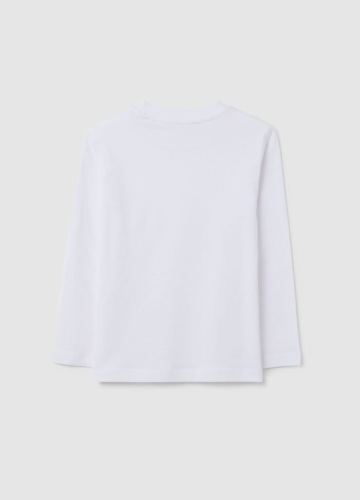 Boys' Long-Sleeve T-Shirt – Bright White - Image 2