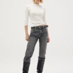 OVS Rib Mock Nec Off White