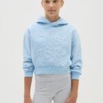 Girls' Cropped Hoodie – Light Blue