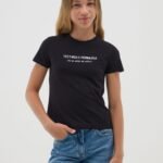OVS T-Shirt Print 1 Col. Blac