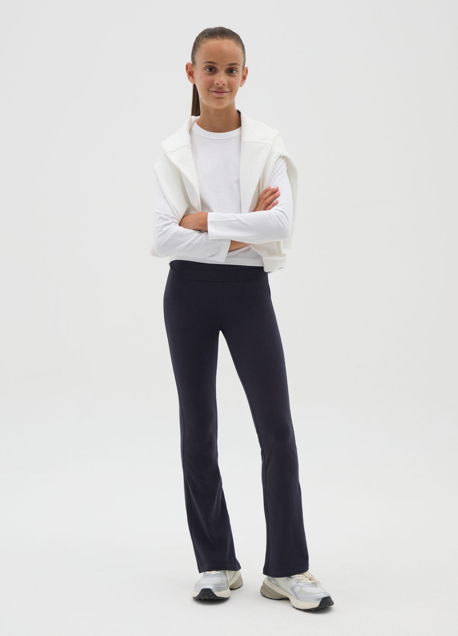 13956904.jpg Girls' High-Waist Leggings – Dark Navy - Image 1