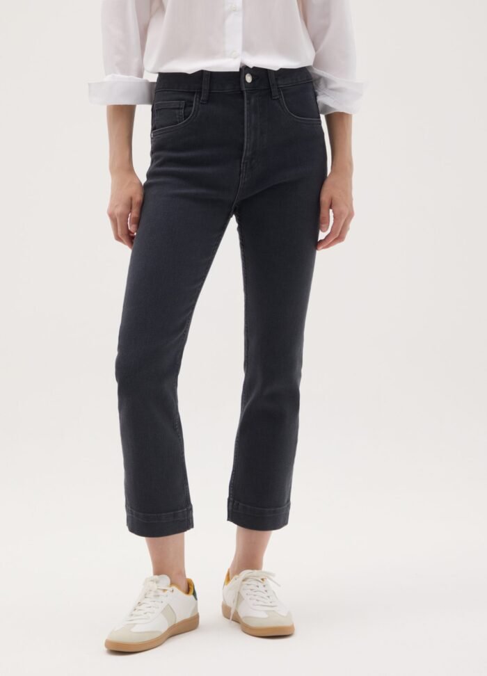 Women's Cropped Jeans – Grey - Image 2
