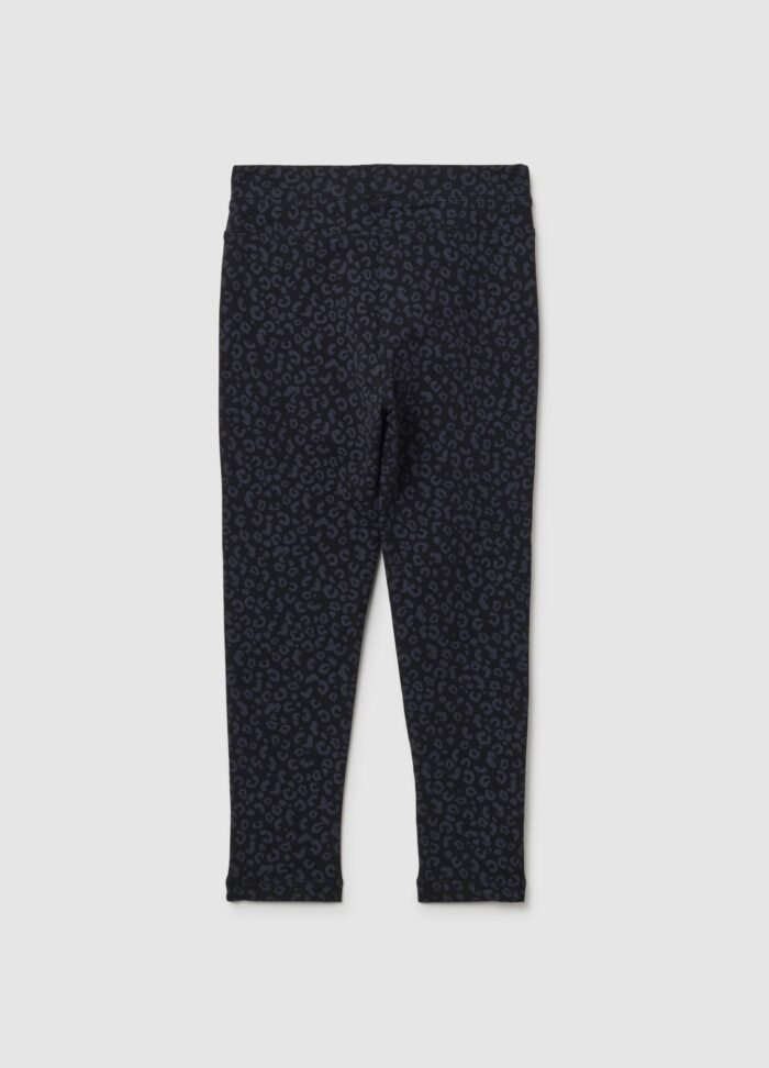 Girls' Printed Treggings – Black - Image 2