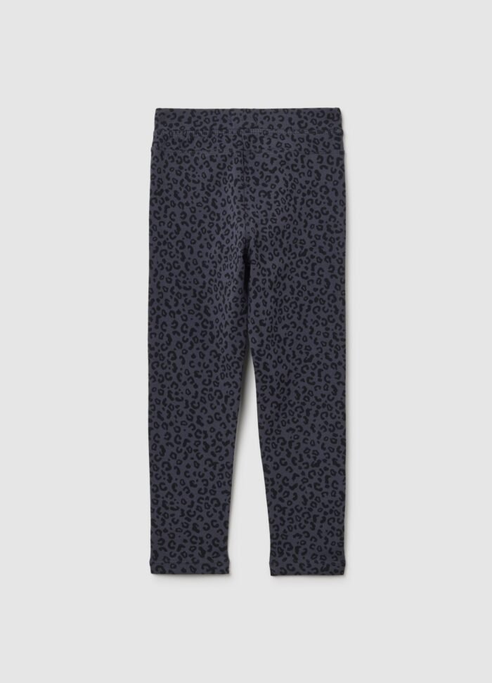 Girls' Printed Treggings – Grey Melange - Image 2