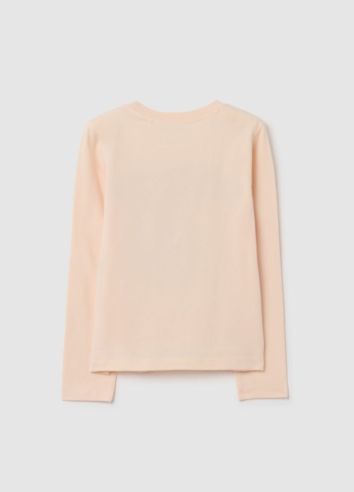 ⁦Girls' Bear-Print T-Shirt – Vanilla Cream⁩ - الصورة ⁦2⁩