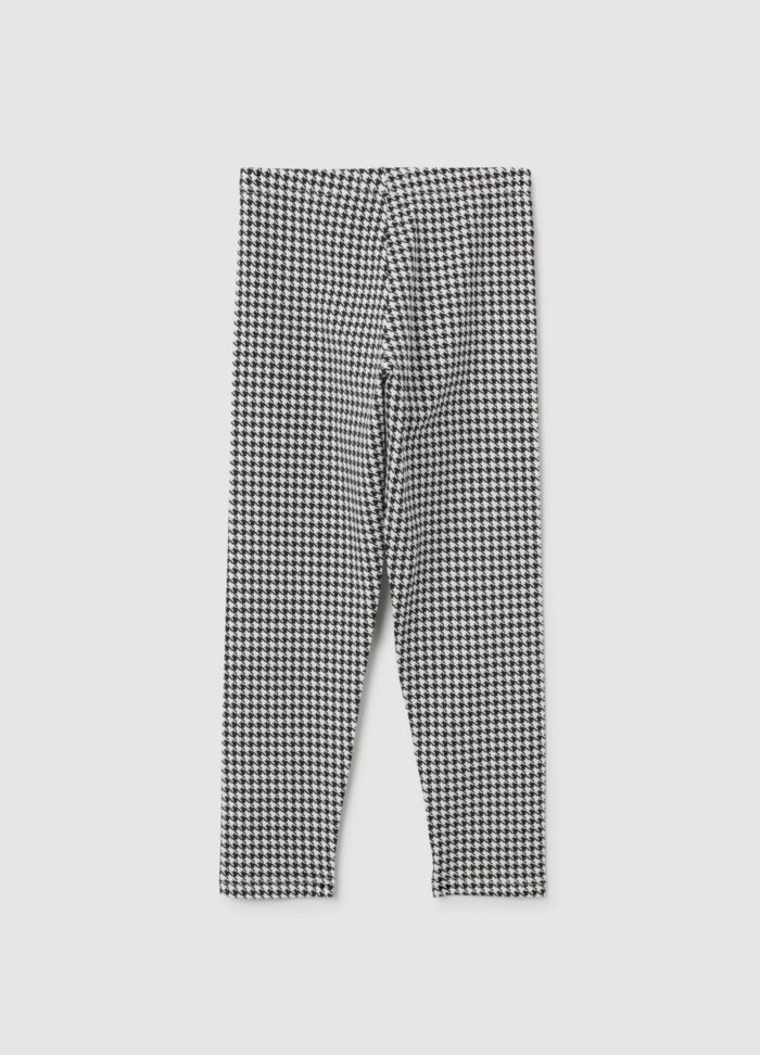 Girls' Printed Leggings – Black & White - Image 2
