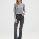 OVS T-Shirt Ls Lurex Grey Mel