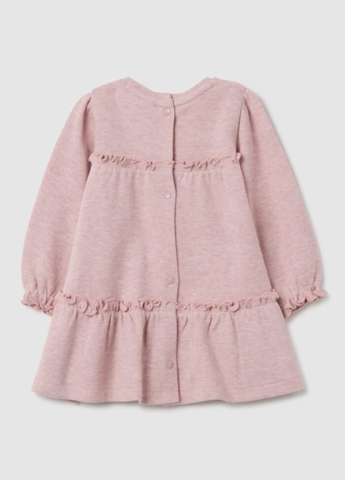 Baby Girls' Long-Sleeve Dress – Pale Mauve - Image 2
