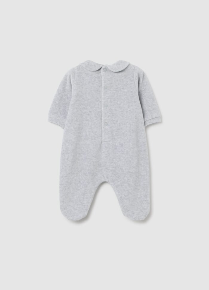 Baby Romper – Light Grey Melange - Image 2