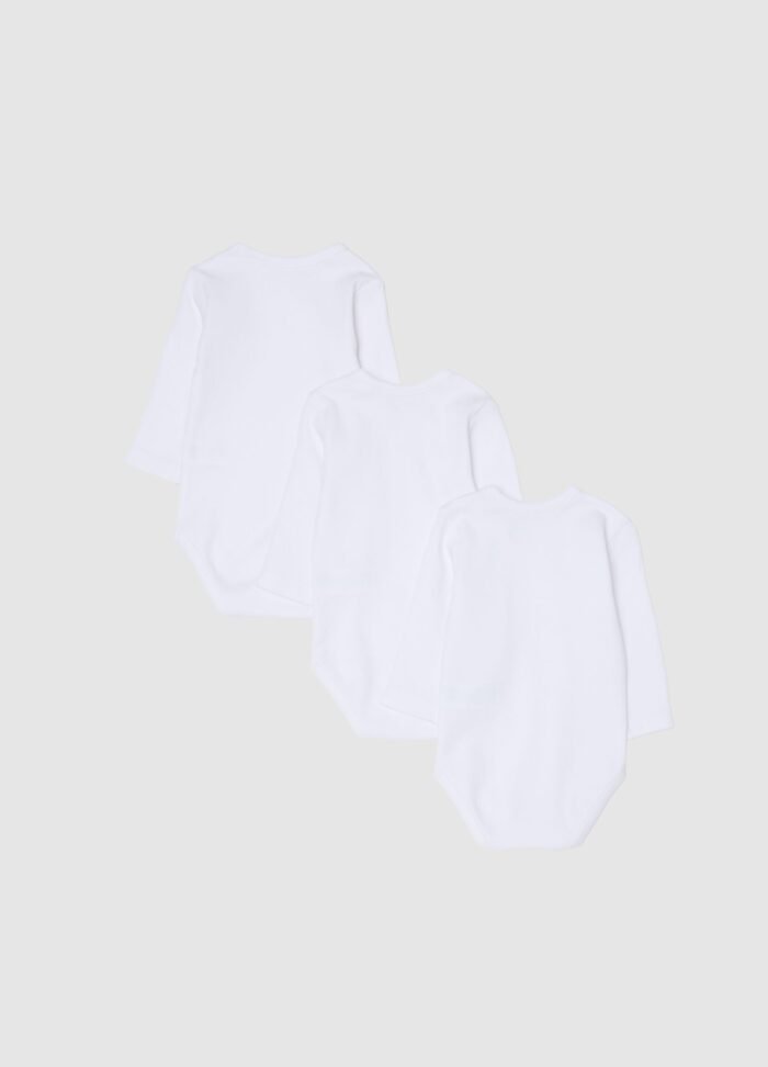Baby Bodysuits – 3 Pack, White - Image 2