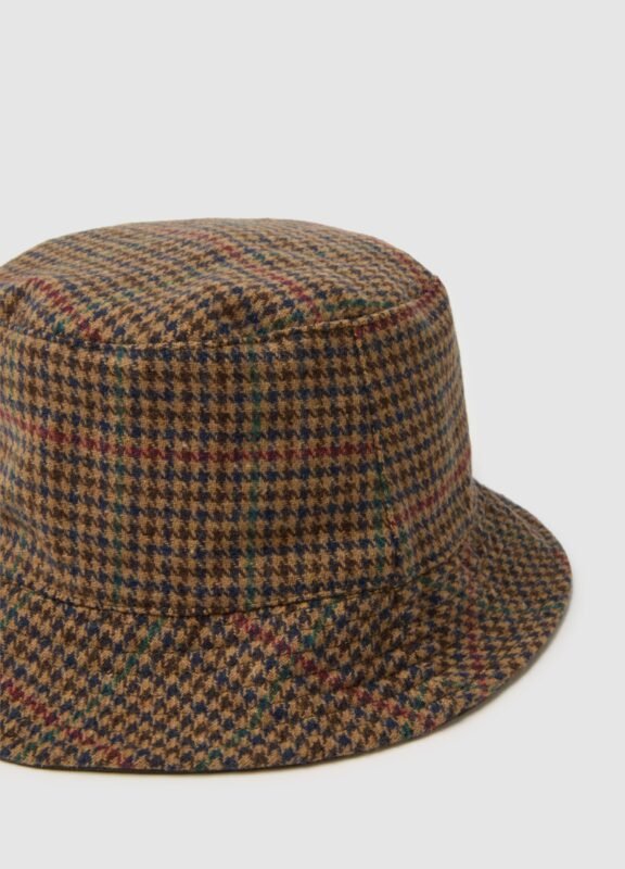 Military olive cotton-blend hat – detail view | Halla Fashion