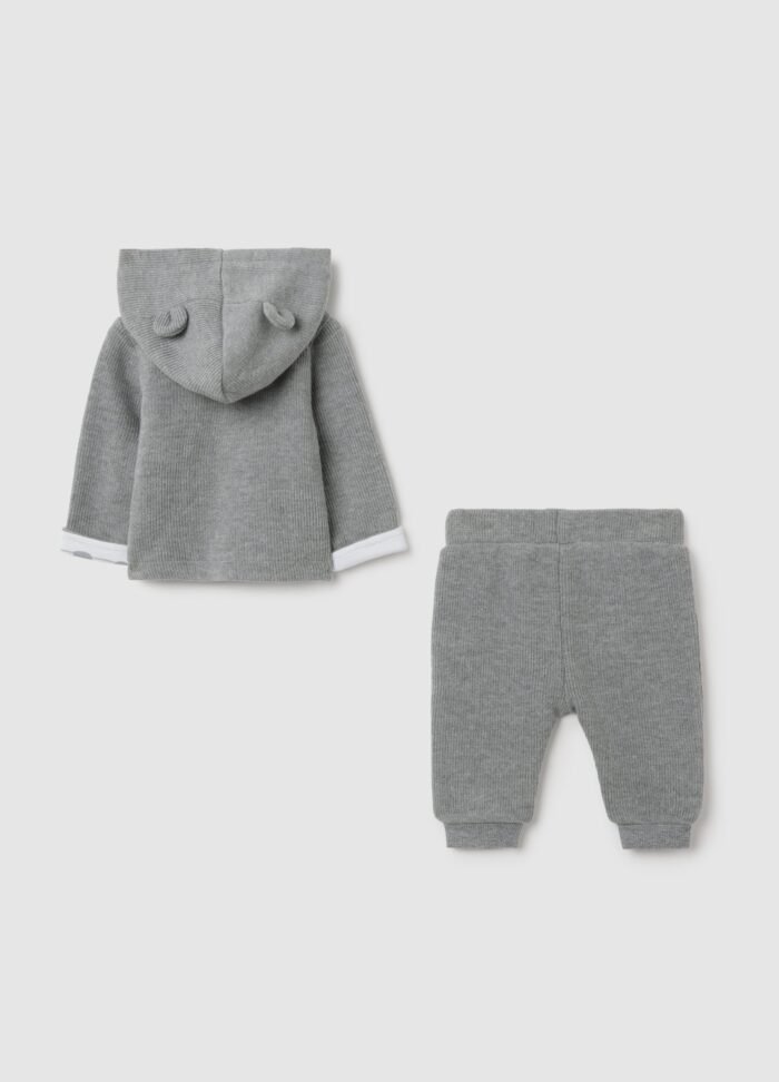 Baby Jacket & Trousers Set – Grey Melange - Image 2