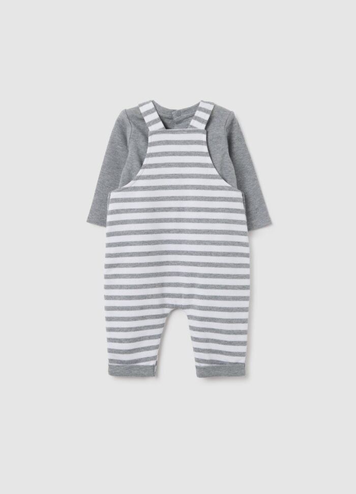 ⁦Baby T-Shirt & Trousers Set – White⁩ - الصورة ⁦2⁩