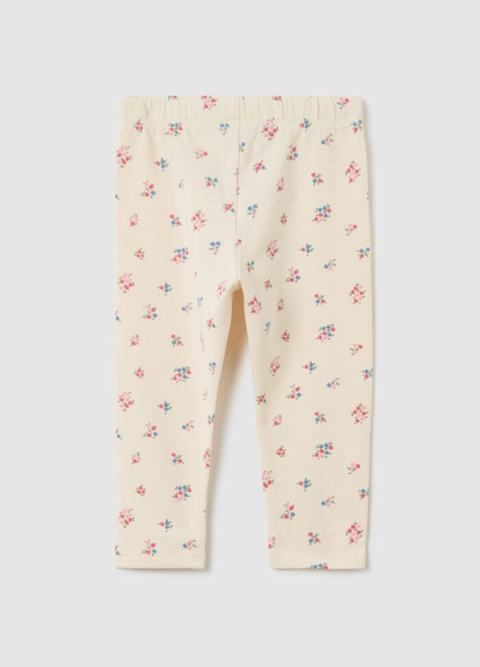 Baby Girls' Printed Flare Leggings – Powder Pink - Image 2