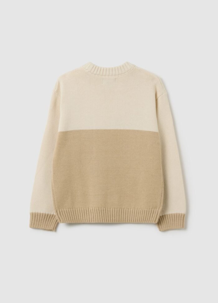 ⁦Boys' Knit Jumper – Beige⁩ - الصورة ⁦2⁩