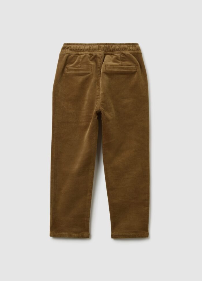 ⁦Boys' French Terry Joggers – Brown⁩ - الصورة ⁦2⁩
