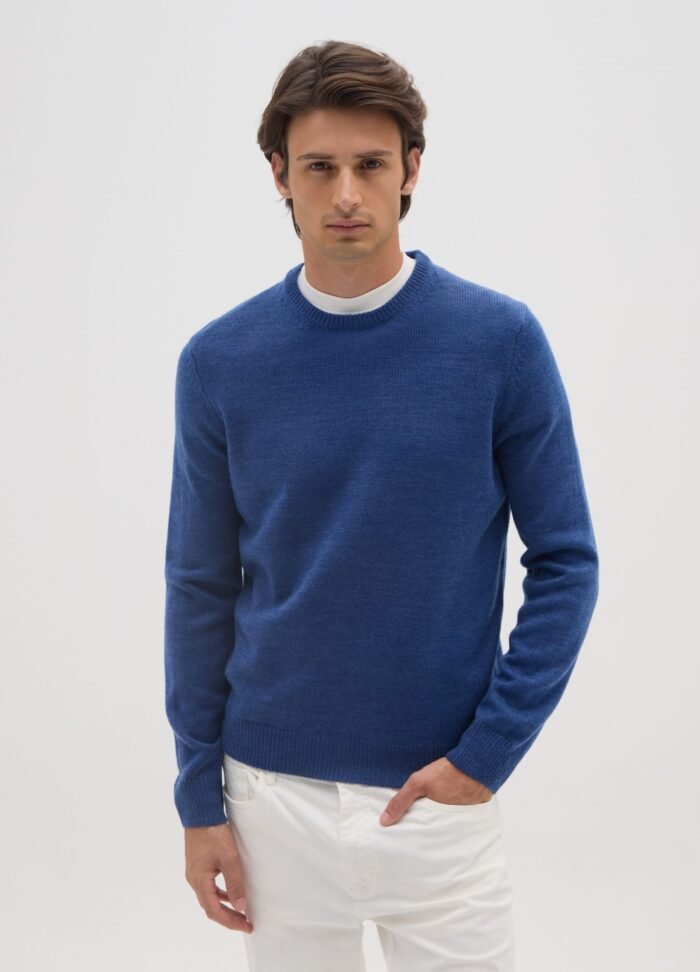 Men's Knit Jumper – Dark Denim - Image 2