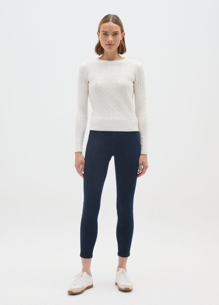 Women's Mini Cable-Knit Jumper – Off White - Image 2