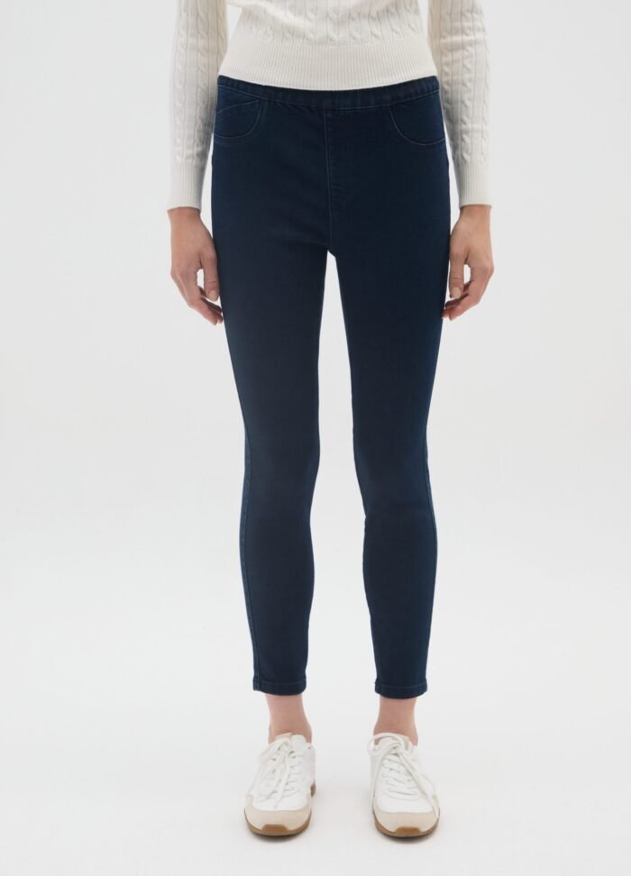 Women's Skinny Jeggings – Dark Blue - Image 2