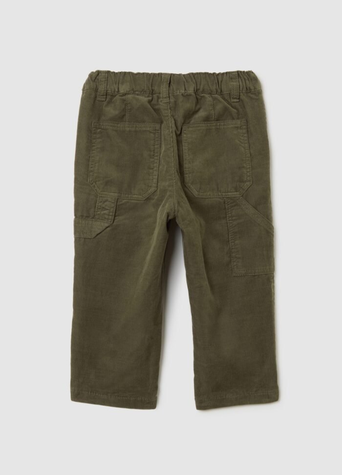 ⁦Baby Boys' Lined Corduroy Trousers – Green⁩ - الصورة ⁦2⁩