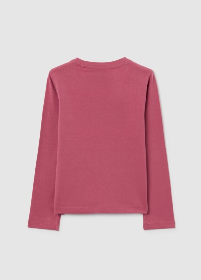 ⁦Girls' Long-Sleeve T-Shirt – Rose Wine⁩ - الصورة ⁦2⁩
