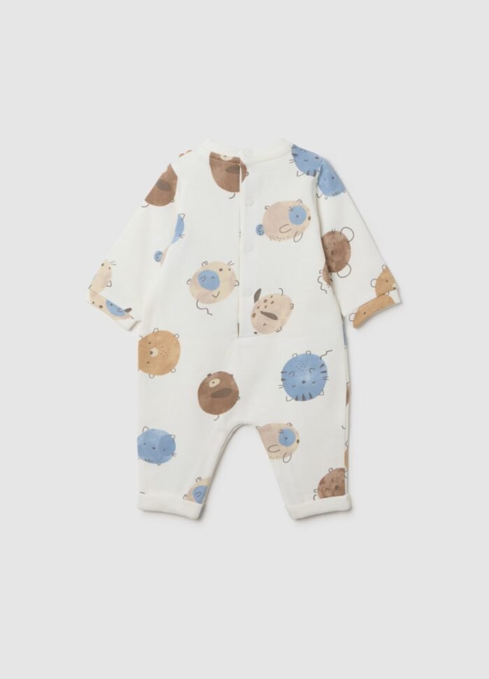 Baby Printed Romper – White - Image 2