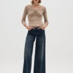 OVS Ls Top W/Lac Savannah Tan
