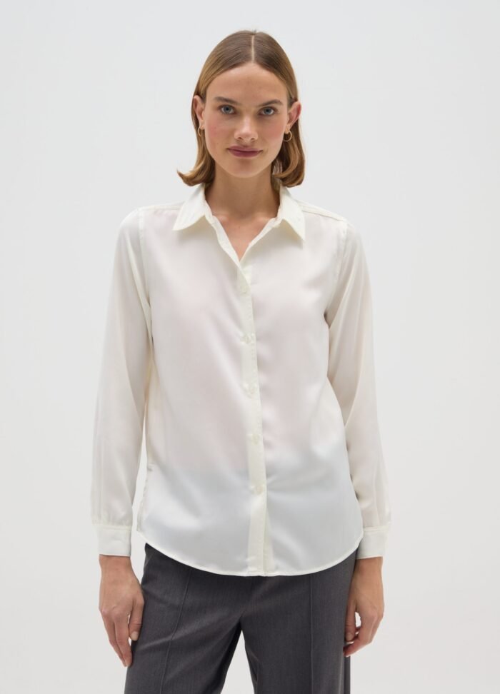⁦Women's Shirt – Foggy Blue⁩ - الصورة ⁦2⁩