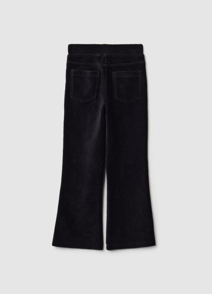 Girls' Chenille Treggings – Black - Image 2