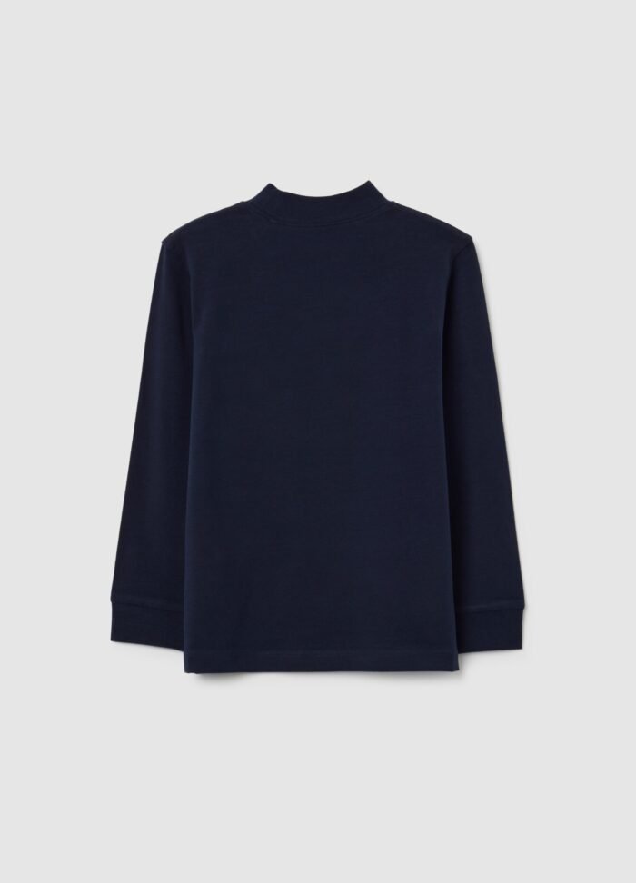 ⁦Boys' Mock-Neck T-Shirt – Seaborne Grey⁩ - الصورة ⁦2⁩