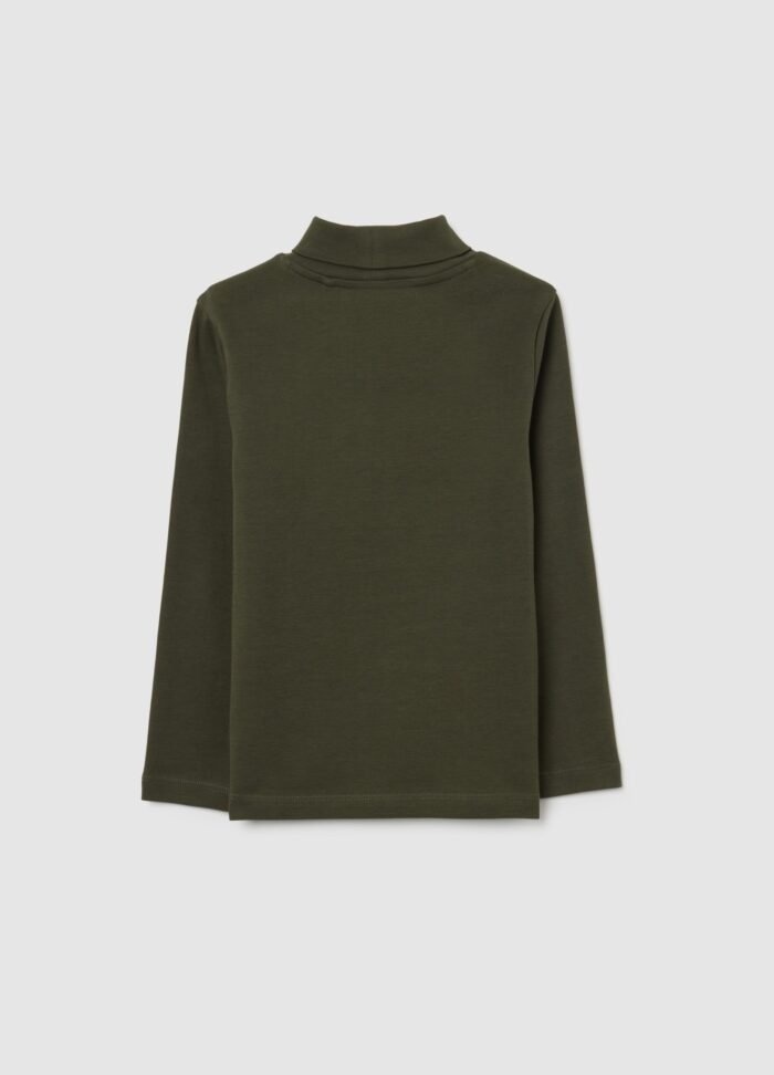 ⁦Boys' Turtleneck Top – Deep Green⁩ - الصورة ⁦2⁩