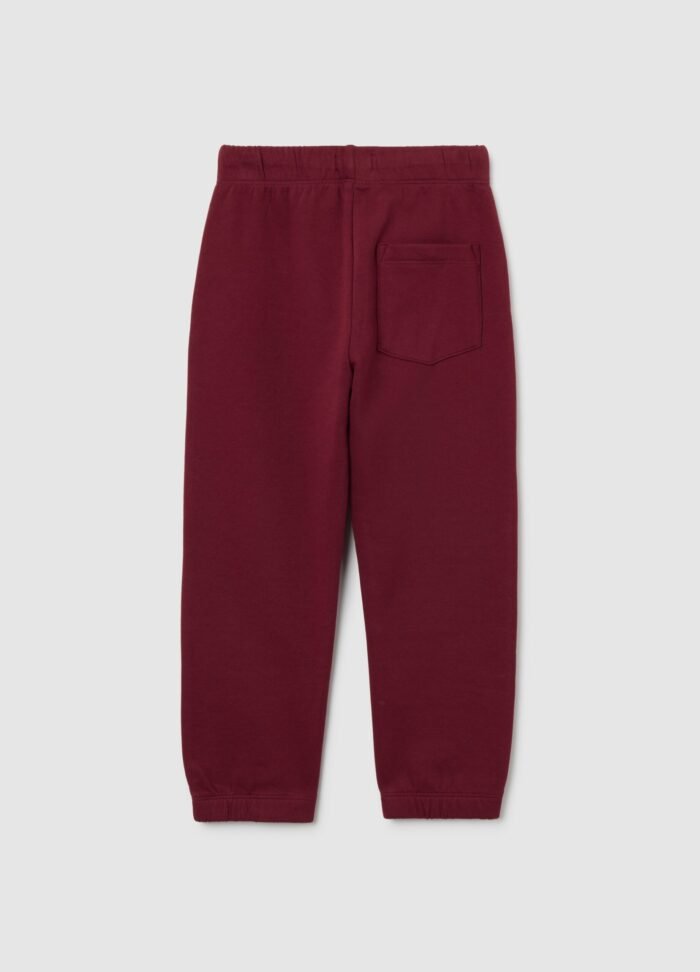Boys' violet joggers in 100% cotton – detail view | Halla Fashion
