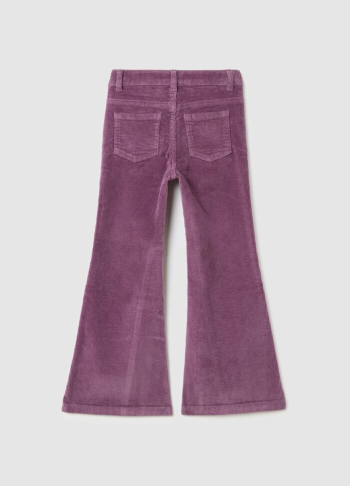 ⁦Girls' Corduroy Trousers – Grape⁩ - الصورة ⁦2⁩