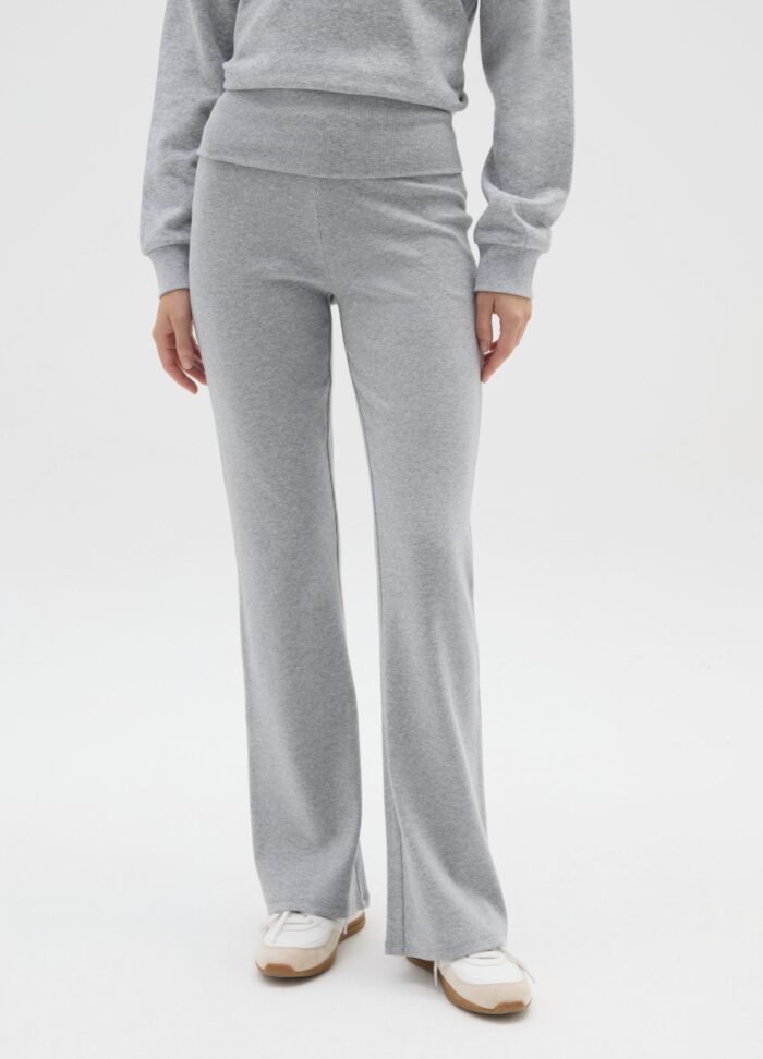 Women's Ribbed Leggings – Grey Melange - Image 2