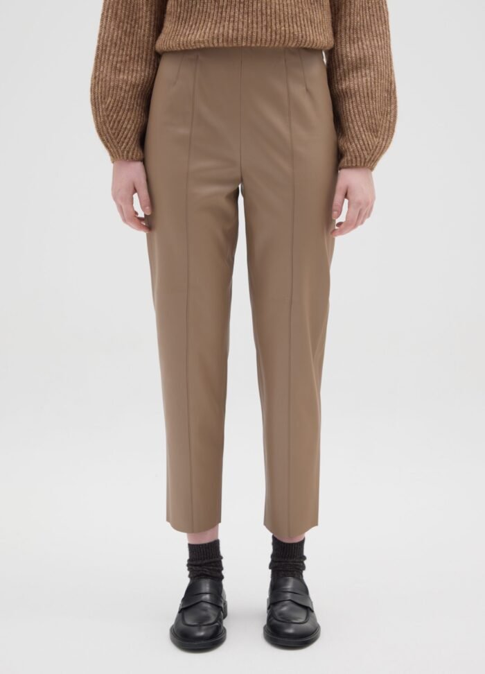 ⁦Women's Leggings – Taupe Grey⁩ - الصورة ⁦2⁩