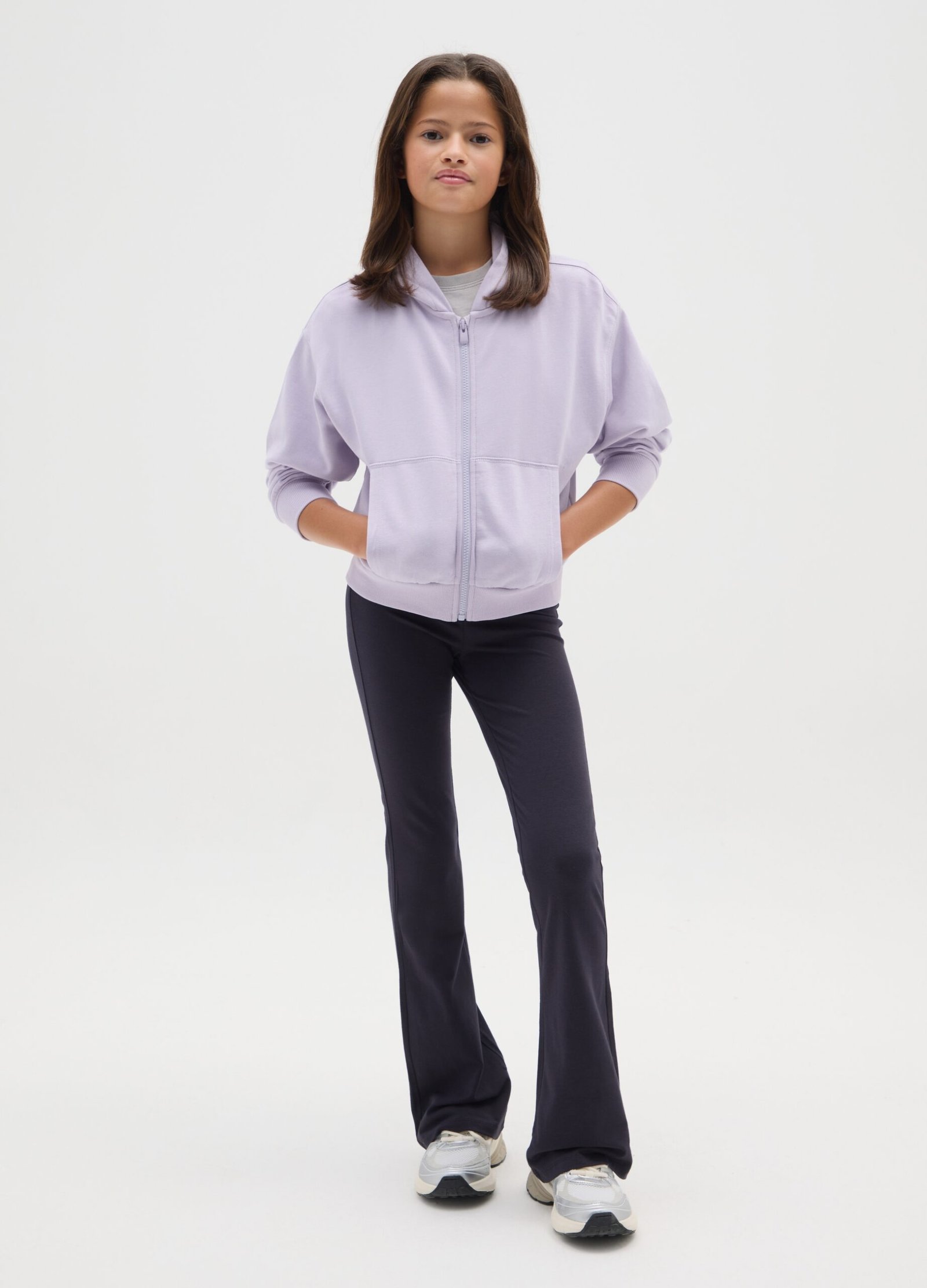 14158741.jpg Girls' Flared Leggings – Dark Navy - Image 1