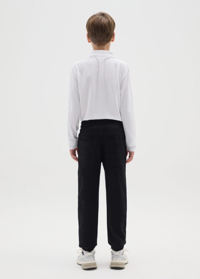 Boys' Terry Joggers – Black - Image 2