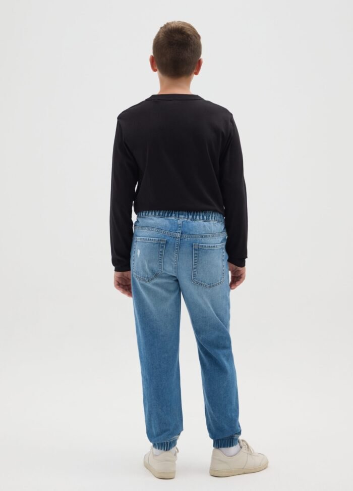 Boys' Soft Joggers – Medium Blue - Image 2