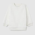 Girls' bright white round-neck top – front view | Halla Fashion Iraq