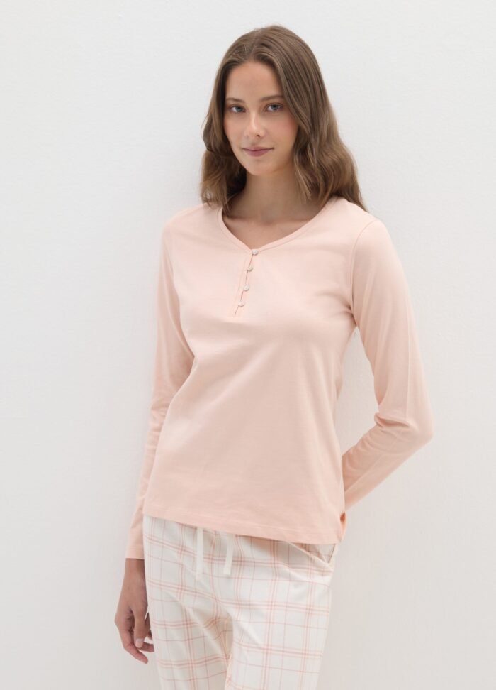 ⁦Women's Pyjama Set – Peach⁩ - الصورة ⁦2⁩