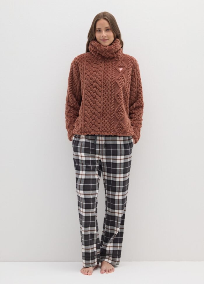 ⁦Women's Pyjama Top – Mocha⁩ - الصورة ⁦2⁩