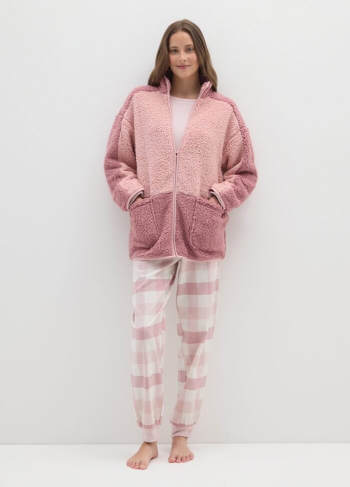 Women's Dressing Gown – Pale Mauve - Image 2