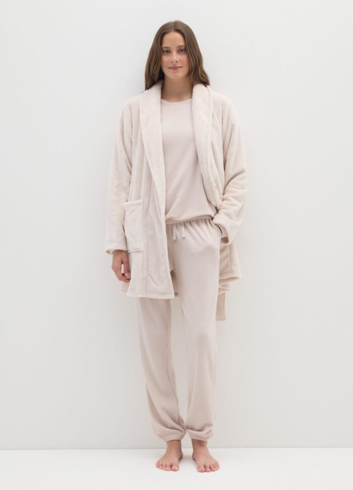 ⁦Women's Dressing Gown – Soft Pink⁩ - الصورة ⁦2⁩