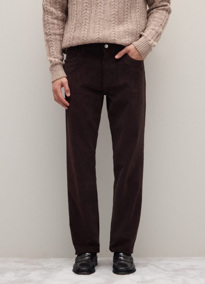 ⁦Men's Corduroy Trousers – Coffee Bean⁩ - الصورة ⁦2⁩