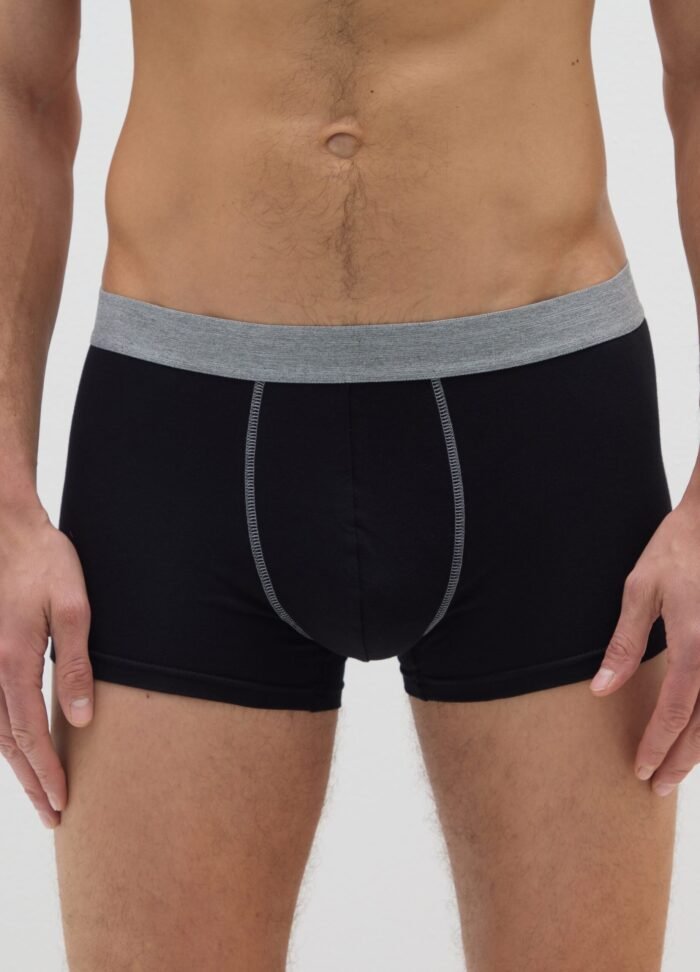 ⁦Men's Cotton Boxer Shorts – 3 Pack, Burgundy Print⁩ - الصورة ⁦2⁩
