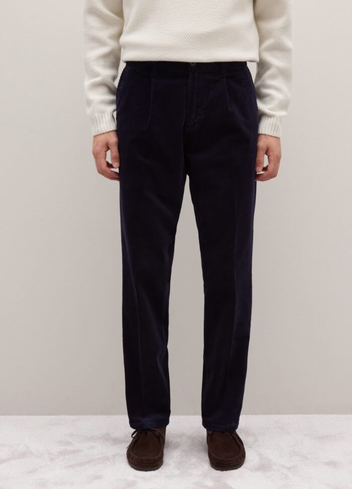 ⁦Men's Corduroy Chinos – Blue⁩ - الصورة ⁦2⁩