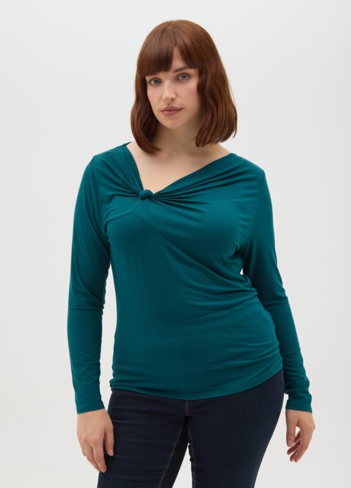 Women's Long-Sleeve Top – Mediterranean Green - Image 2