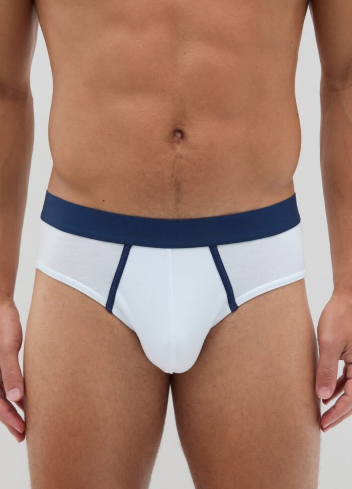 Men's Cotton Briefs – 3 Pack, Light Grey - Image 2