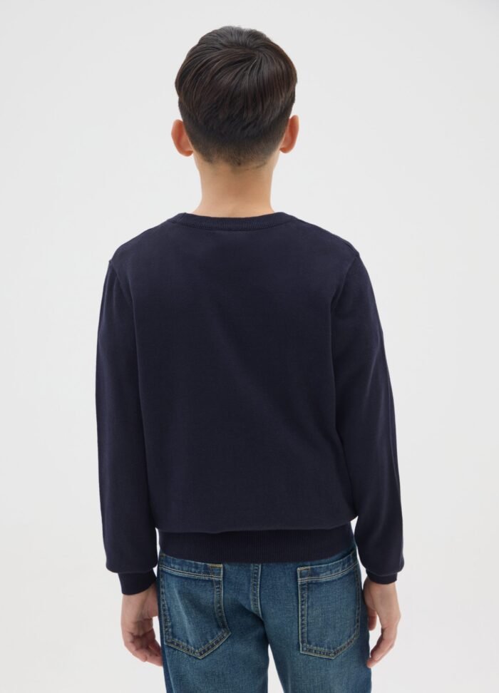 Boys' Round-Neck Sweatshirt – Sky Captain Blue - Image 2