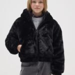 OVS Fake Fur Jkt Black
